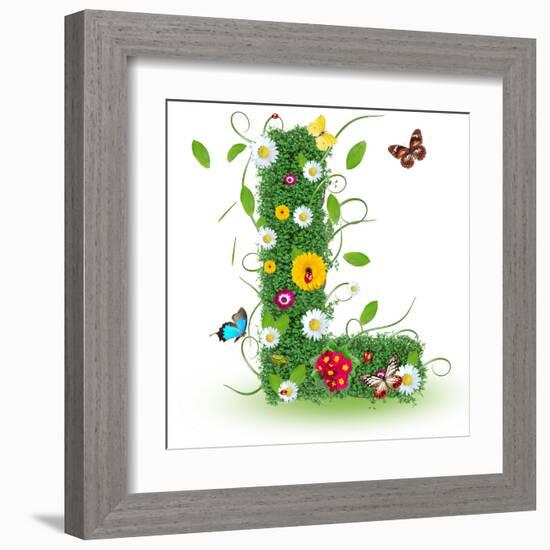 Beautiful Spring Letter "L"-Kesu01-Framed Art Print