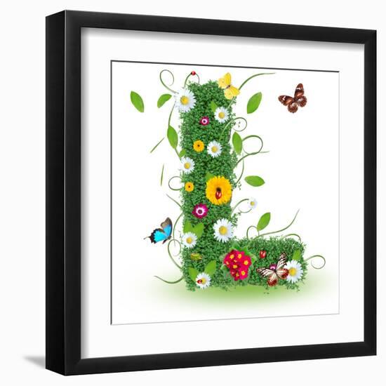 Beautiful Spring Letter "L"-Kesu01-Framed Art Print