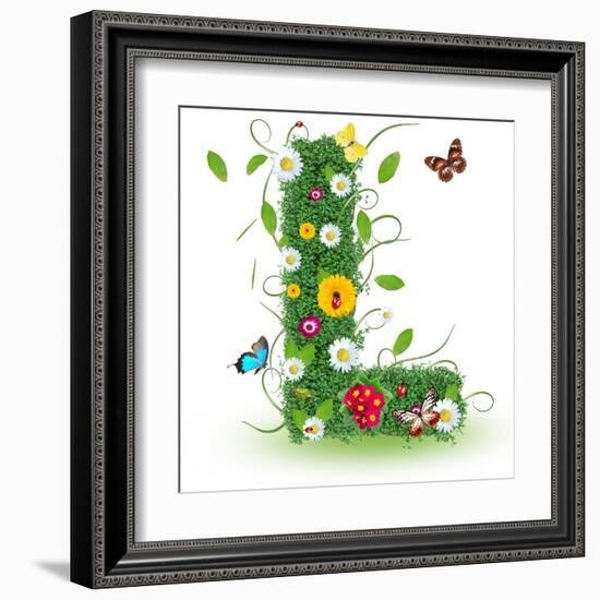 Beautiful Spring Letter "L"-Kesu01-Framed Art Print