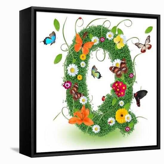 Beautiful Spring Letter "Q"-Kesu01-Framed Stretched Canvas