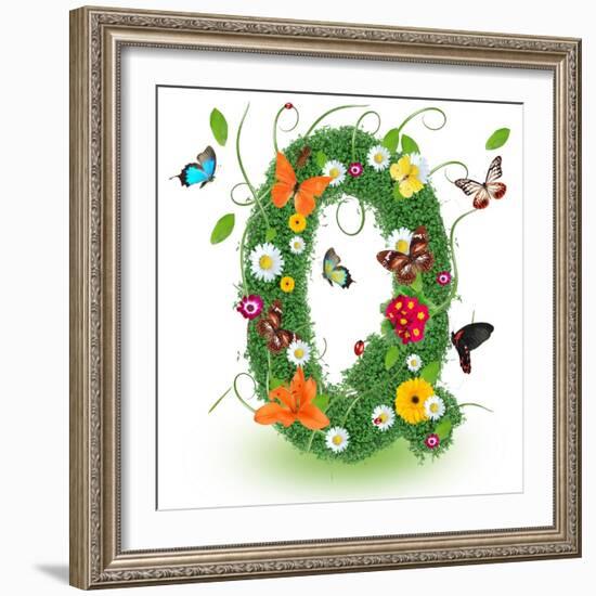 Beautiful Spring Letter "Q"-Kesu01-Framed Art Print