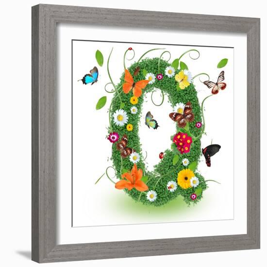 Beautiful Spring Letter "Q"-Kesu01-Framed Art Print