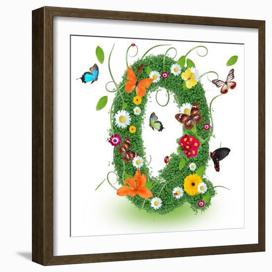 Beautiful Spring Letter "Q"-Kesu01-Framed Art Print