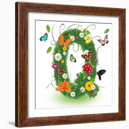 Beautiful Spring Letter "Q"-Kesu01-Framed Art Print