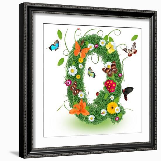 Beautiful Spring Letter "Q"-Kesu01-Framed Art Print