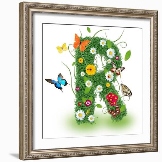 Beautiful Spring Letter "R"-Kesu01-Framed Premium Giclee Print