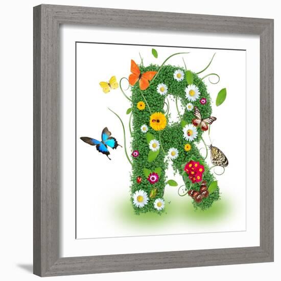 Beautiful Spring Letter "R"-Kesu01-Framed Premium Giclee Print