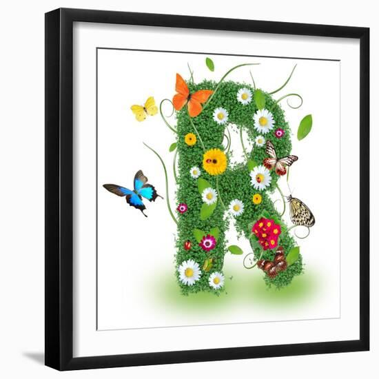 Beautiful Spring Letter "R"-Kesu01-Framed Premium Giclee Print