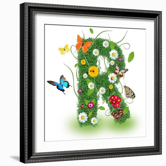 Beautiful Spring Letter "R"-Kesu01-Framed Premium Giclee Print