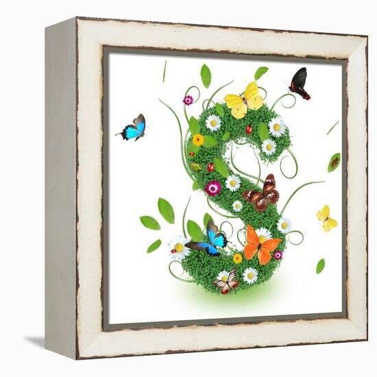 Beautiful Spring Letter "S"-Kesu01-Framed Stretched Canvas