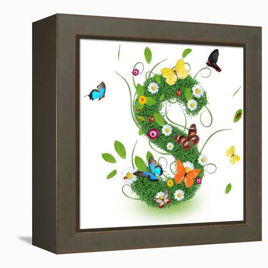 Beautiful Spring Letter "S"-Kesu01-Framed Stretched Canvas