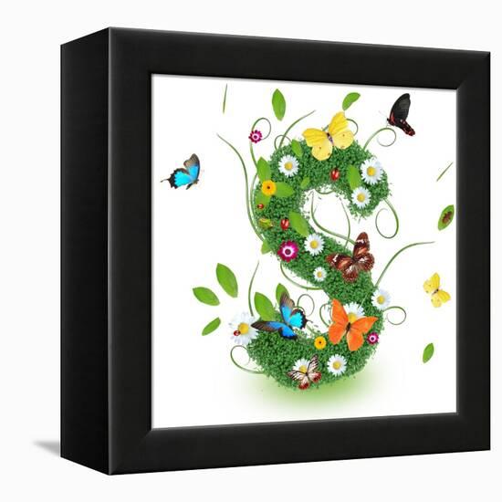 Beautiful Spring Letter "S"-Kesu01-Framed Stretched Canvas