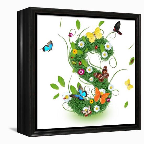 Beautiful Spring Letter "S"-Kesu01-Framed Stretched Canvas