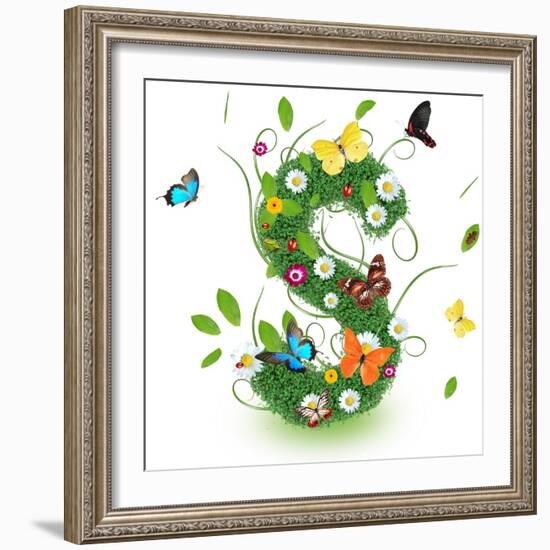 Beautiful Spring Letter "S"-Kesu01-Framed Art Print