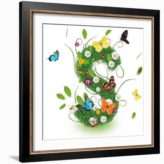 Beautiful Spring Letter "S"-Kesu01-Framed Art Print