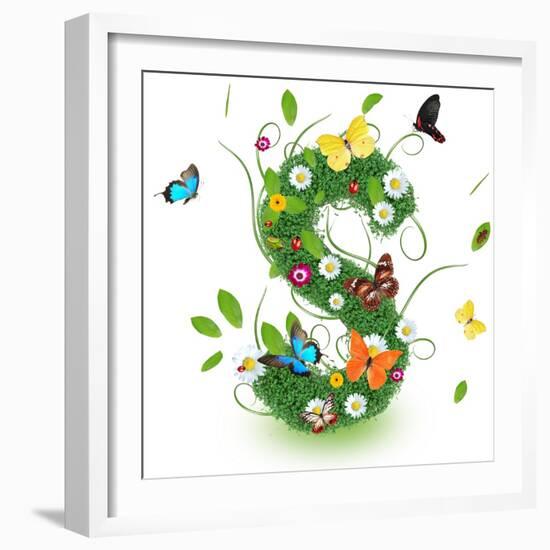 Beautiful Spring Letter "S"-Kesu01-Framed Art Print