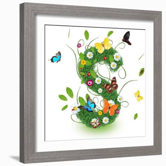 Beautiful Spring Letter "S"-Kesu01-Framed Premium Giclee Print