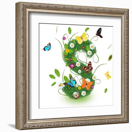 Beautiful Spring Letter "S"-Kesu01-Framed Art Print