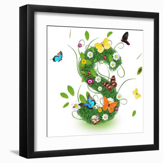 Beautiful Spring Letter "S"-Kesu01-Framed Art Print