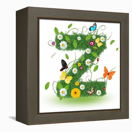 Beautiful Spring Letter "Z"-Kesu01-Framed Stretched Canvas