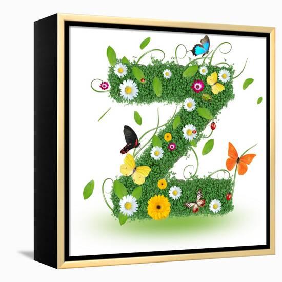 Beautiful Spring Letter "Z"-Kesu01-Framed Stretched Canvas