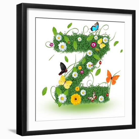 Beautiful Spring Letter "Z"-Kesu01-Framed Art Print