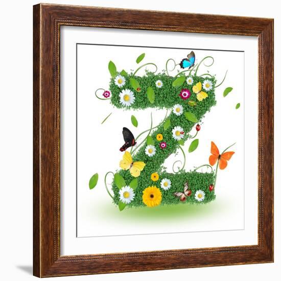 Beautiful Spring Letter "Z"-Kesu01-Framed Premium Giclee Print
