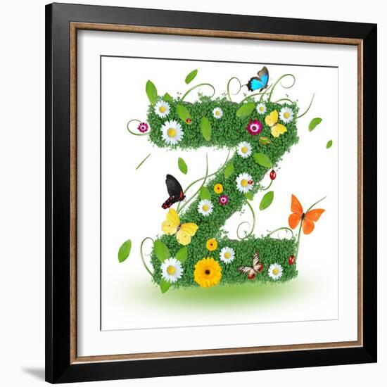 Beautiful Spring Letter "Z"-Kesu01-Framed Premium Giclee Print