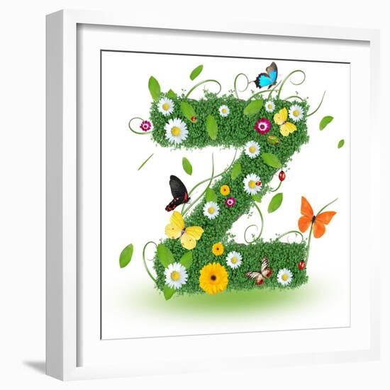 Beautiful Spring Letter "Z"-Kesu01-Framed Premium Giclee Print