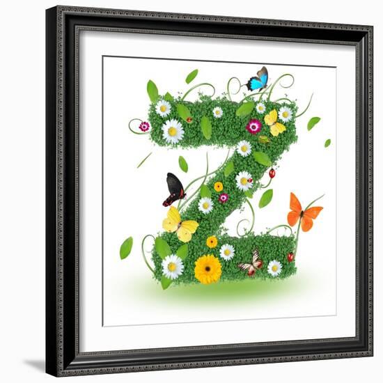 Beautiful Spring Letter "Z"-Kesu01-Framed Premium Giclee Print