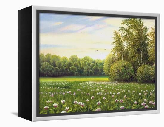 Beautiful Summer Landscape, Canvas, Oil-balaikin2009-Framed Stretched Canvas