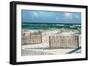 Beautiful Sunny Day with Big Waves and Puffy Clouds at White Sand Beach-forestpath-Framed Photographic Print