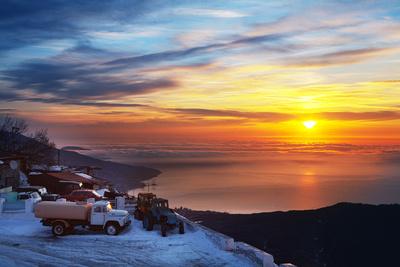 Beautiful Sunrise In The Ay Petry Crimea Mountains Ukraine Photographic Print Volff Art Com