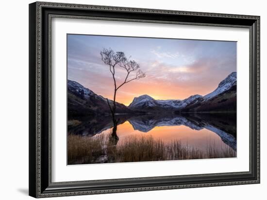 Beautiful Sunrise over Buttermere in the English Lake District-Tony Allaker-Framed Photographic Print