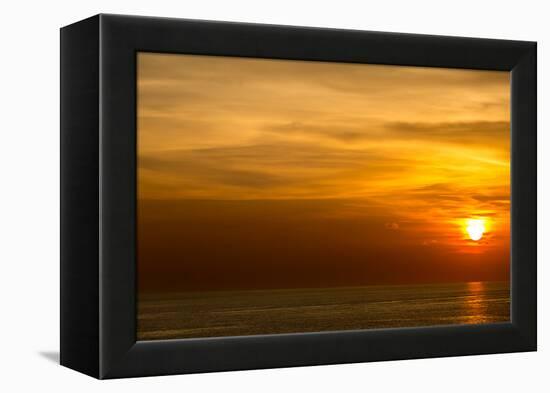 Beautiful Sunset at Andaman Sea Krabi Phuket Thailand-vichie81-Framed Premier Image Canvas