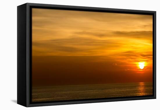 Beautiful Sunset at Andaman Sea Krabi Phuket Thailand-vichie81-Framed Premier Image Canvas