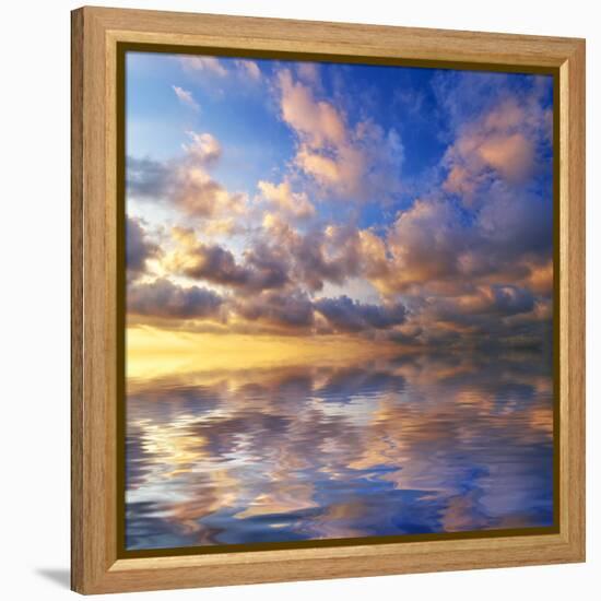 Beautiful Sunset on the Sea. Beautiful Seascape-Oleh Honcharenko-Framed Premier Image Canvas