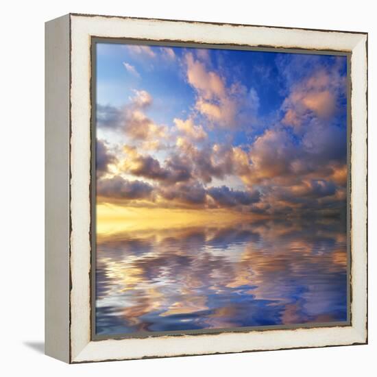 Beautiful Sunset on the Sea. Beautiful Seascape-Oleh Honcharenko-Framed Premier Image Canvas