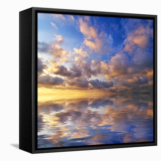 Beautiful Sunset on the Sea. Beautiful Seascape-Oleh Honcharenko-Framed Premier Image Canvas