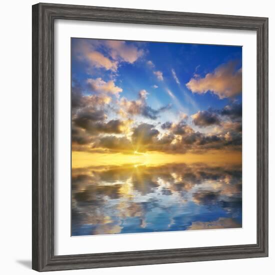 Beautiful Sunset on the Sea. Beautiful Seascape-Oleh Honcharenko-Framed Photographic Print