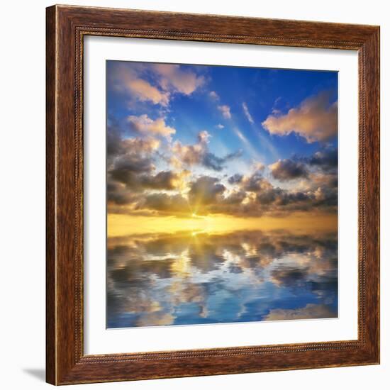 Beautiful Sunset on the Sea. Beautiful Seascape-Oleh Honcharenko-Framed Photographic Print