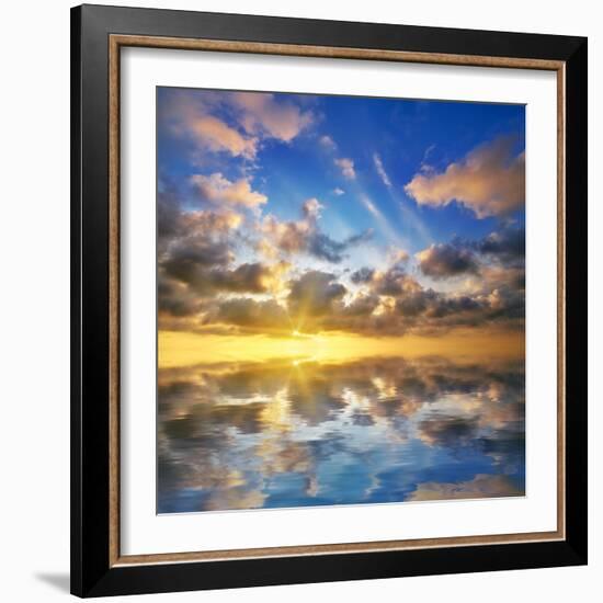 Beautiful Sunset on the Sea. Beautiful Seascape-Oleh Honcharenko-Framed Photographic Print