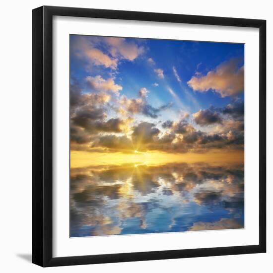 Beautiful Sunset on the Sea. Beautiful Seascape-Oleh Honcharenko-Framed Photographic Print