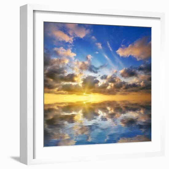 Beautiful Sunset on the Sea. Beautiful Seascape-Oleh Honcharenko-Framed Photographic Print