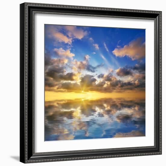 Beautiful Sunset on the Sea. Beautiful Seascape-Oleh Honcharenko-Framed Photographic Print