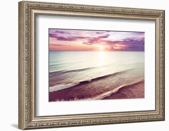 Beautiful Sunset over Sea Photo-viczast-Framed Photographic Print