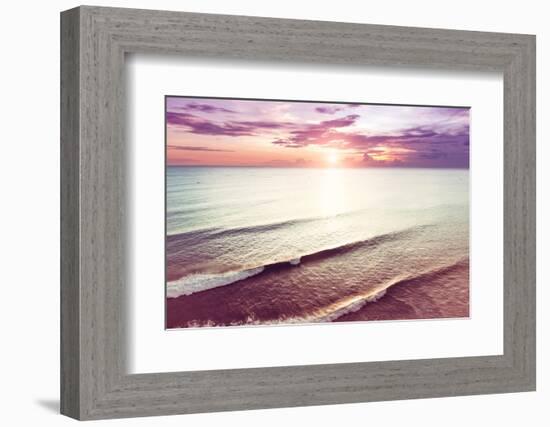 Beautiful Sunset over Sea Photo-viczast-Framed Photographic Print