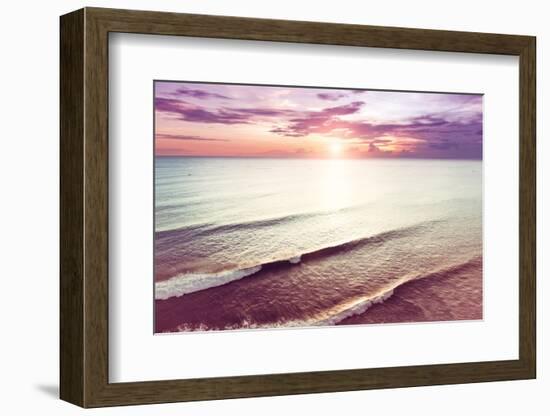 Beautiful Sunset over Sea Photo-viczast-Framed Photographic Print