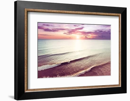 Beautiful Sunset over Sea Photo-viczast-Framed Photographic Print