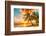 Beautiful Sunset over the Sea with a View at Palms on the White Beach on a Caribbean Island of Barb-Filip Fuxa-Framed Photographic Print